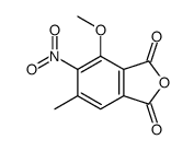 4-methoxy-6-methyl-5-nitro-2-benzofuran-1,3-dione结构式