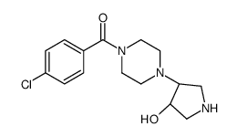 (4-CHLORO-PHENYL)-[4-((3R,4R)-4-HYDROXY-PYRROLIDIN-3-YL)-PIPERAZIN-1-YL]-METHANONE结构式