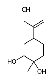 4-(3-hydroxyprop-1-en-2-yl)-1-methylcyclohexane-1,2-diol结构式