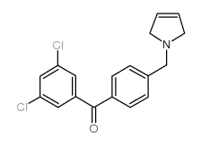 3,5-DICHLORO-4'-(3-PYRROLINOMETHYL) BENZOPHENONE结构式