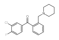 3'-CHLORO-4'-FLUORO-2-PIPERIDINOMETHYL BENZOPHENONE结构式