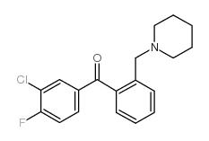 3'-CHLORO-4'-FLUORO-2-PIPERIDINOMETHYL BENZOPHENONE structure