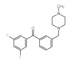3,5-DIFLUORO-3'-(4-METHYLPIPERAZINOMETHYL) BENZOPHENONE structure