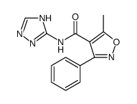 4-Isoxazolecarboxamide, 5-methyl-3-phenyl-N-1H-1,2,4-triazol-5-yl Structure