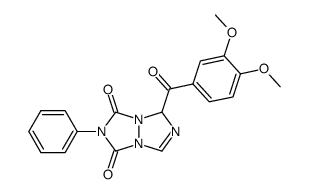 7-(3,4-Dimethoxybenzoyl)-2-phenyl-1H,7H-s-triazolo<1,2-a>-s-triazol-1,3(2H)-dion结构式