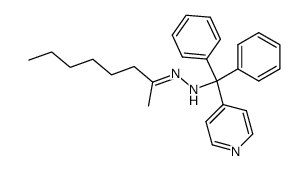N-(Diphenyl-pyridin-4-yl-methyl)-N'-[1-methyl-hept-(Z)-ylidene]-hydrazine Structure