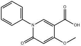 4-甲氧基-6-氧代-1-苯基-1,6-二氢吡啶-3-羧酸结构式