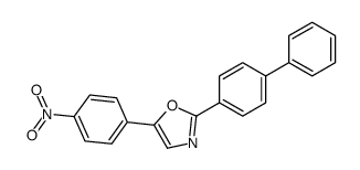 5-(4-nitrophenyl)-2-(4-phenylphenyl)-1,3-oxazole结构式