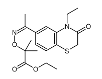 ethyl 2-[(E)-1-(4-ethyl-3-oxo-1,4-benzothiazin-6-yl)ethylideneamino]oxy-2-methylpropanoate结构式