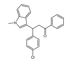 3-(4-chlorophenyl)-3-(1-methylindol-3-yl)-1-phenylpropan-1-one结构式
