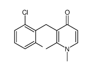 3-[(2,6-dichlorophenyl)methyl]-1,2-dimethylpyridin-4-one结构式