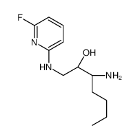 (3S)-3-amino-1-[(6-fluoropyridin-2-yl)amino]heptan-2-ol结构式