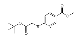 6-tert-butoxycarbonylmethylsulfanyl-nicotinic acid methyl ester Structure