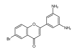 6-bromo-2-(3,5-diaminophenyl)chromen-4-one结构式