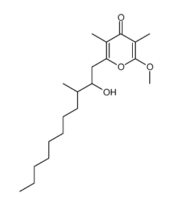 2-[2-hydroxy-3-methylundecyl]-6-methoxy-3,5-dimethyl-4H-pyran-4-one结构式