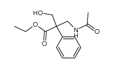 2-Hydroxymethyl-2-phenyl-3-acetamino-propionsaeure-aethylester Structure