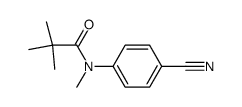 4-(N-methyl-2,2-dimethyl-propionylamino)-benzonitrile结构式