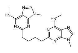 N,9-dimethyl-2-[4-[9-methyl-6-(methylamino)purin-2-yl]butyl]purin-6-amine结构式