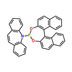 (S)-(3,5-Dioxa-4-phosphacyclohepta[2,1-a;3,4-a']dinaphthalen-4-yl)-5H-dibenz[b,f]azepine structure