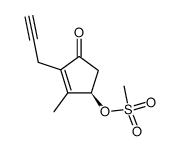 Methanesulfonic acid (R)-2-methyl-4-oxo-3-(2-propynyl)-2-cyclopentenyl ester结构式