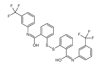 N-[3-(trifluoromethyl)phenyl]-2-[[2-[[3-(trifluoromethyl)phenyl]carbamoyl]phenyl]disulfanyl]benzamide结构式