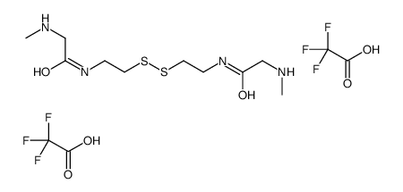 2-(methylamino)-N-[2-[2-[[2-(methylamino)acetyl]amino]ethyldisulfanyl]ethyl]acetamide,2,2,2-trifluoroacetic acid结构式