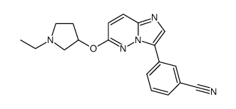 3-[6-(1-ethyl-pyrrolidin-3-yloxy)-imidazo[1,2-b]pyridazin-3-yl]-benzonitrile Structure