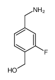 (4-(aminomethyl)-2-fluorophenyl)methanol结构式