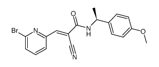 (S,E)-3-(6-bromopyridin-2-yl)-2-cyano-N-(1-(4-methoxyphenyl)ethyl)acrylamide Structure