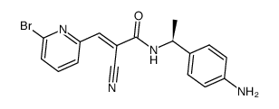 (S,E)-N-(1-(4-aminophenyl)ethyl)-3-(6-bromopyridin-2-yl)-2-cyanoacrylamide结构式