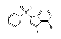 4-bromo-3-methyl-1-(phenylsulfonyl)-1H-indole Structure
