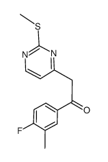 1-(4-fluoro-3-methylphenyl)-2-(2-methylsulfanylpyrimidin-4-yl)ethanone Structure