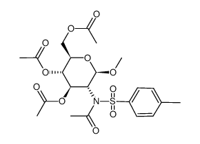 N-Acetyl-N-tosyl-3,4,6-triacetyl-methyl-β-D-glucosaminid结构式