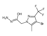 2-[4-Bromo-5-methyl-3-(trifluoromethyl)-1H-pyrazol-1-yl]acetohydr azide Structure