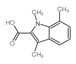 1,3,7-trimethyl-1H-indole-2-carboxylic acid Structure