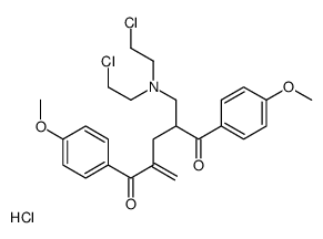 2-[bis(2-chloroethyl)aminomethyl]-1,5-bis(4-methoxyphenyl)-4-methylidenepentane-1,5-dione,hydrochloride Structure