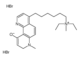 diethyl-[6-(10-hydroxy-7-methyl-8H-1,7-phenanthrolin-1-ium-4-yl)hexyl]-methylazanium,dibromide结构式