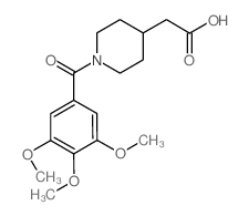 [1-(3,4,5-Trimethoxybenzoyl)piperidin-4-yl]-acetic acid结构式