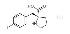 (R)-2-(4-IODOBENZYL)PYRROLIDINE-2-CARBOXYLIC ACID HYDROCHLORIDE Structure