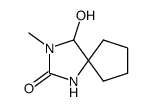 1,3-Diazaspiro[4.4]nonan-2-one,4-hydroxy-3-methyl-(9CI) Structure