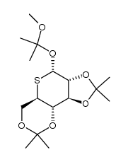 (3aR,4S,5aR,9aS,9bS)-4-((2-methoxypropan-2-yl)oxy)-2,2,8,8-tetramethylhexahydro-[1,3]dioxolo[4',5':4,5]thiopyrano[3,2-d][1,3]dioxine结构式