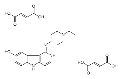 (E)-but-2-enedioic acid,1-[3-(diethylamino)propylamino]-4-methyl-5H-pyrido[4,3-b]indol-8-ol Structure