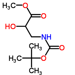 Propanoic acid, 3-[[(1,1-dimethylethoxy)carbonyl]amino]-2-hydroxy-, methyl picture