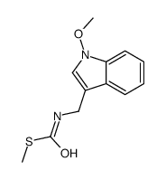 S-methyl N-[(1-methoxyindol-3-yl)methyl]carbamothioate结构式