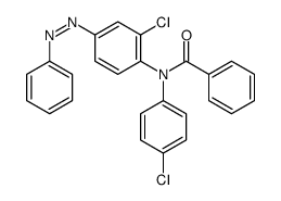 N-(4-chlorophenyl)-N-(2-chloro-4-phenyldiazenylphenyl)benzamide结构式