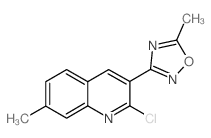 2-chloro-7-methyl-3-(5-methyl-1,2,4-oxadiazol-3-yl)quinoline Structure