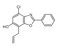4-chloro-2-phenyl-7-prop-2-enyl-1,3-benzoxazol-6-ol结构式