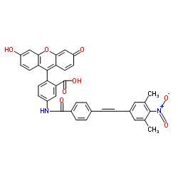 5-[4-(3,5-Dimethyl-4-nitrostyryl)benzamido]-2-(6-hydroxy-3-oxo-3H-xanthene-9-yl)benzoic Acid Monohydrate picture