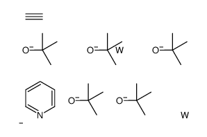 acetylene,carbanide,2-methylpropan-2-olate,pyridine,tungsten结构式