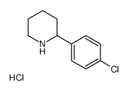1-Chloro-4-(piperidin-2-yl)benzene hydrochloride structure